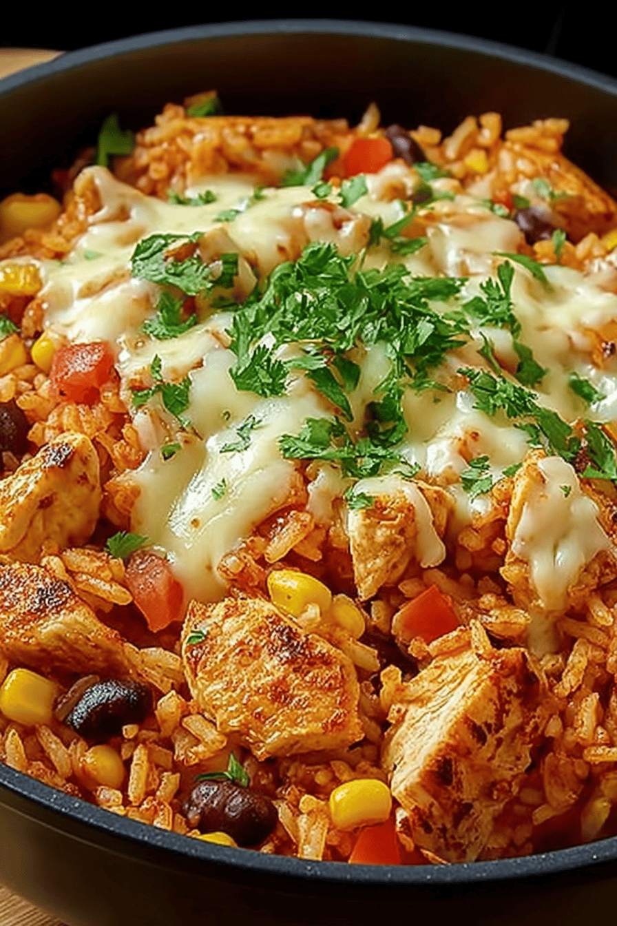 Delicious Crazy Chicken: Mexican-Style Chicken and Rice with Cheese Recipe slice on plate showing perfect texture and swirl pattern