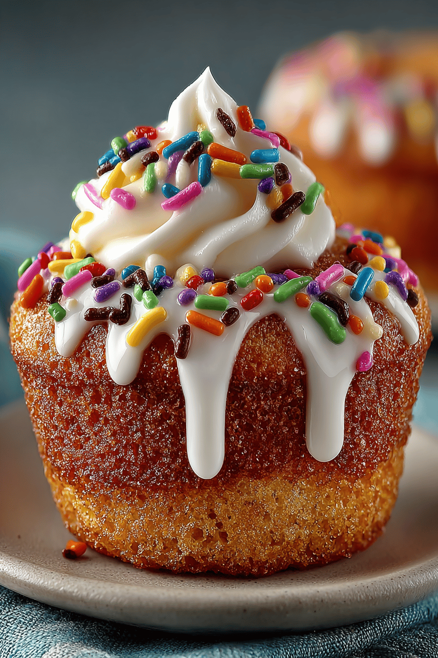 Delicious Donut Muffin Recipe final dish beautifully presented and ready to serve