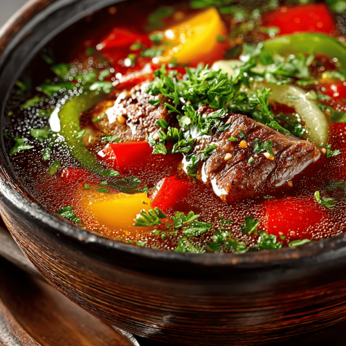 Delicious Vegetable Beef Soup Recipe at RecipesFiber