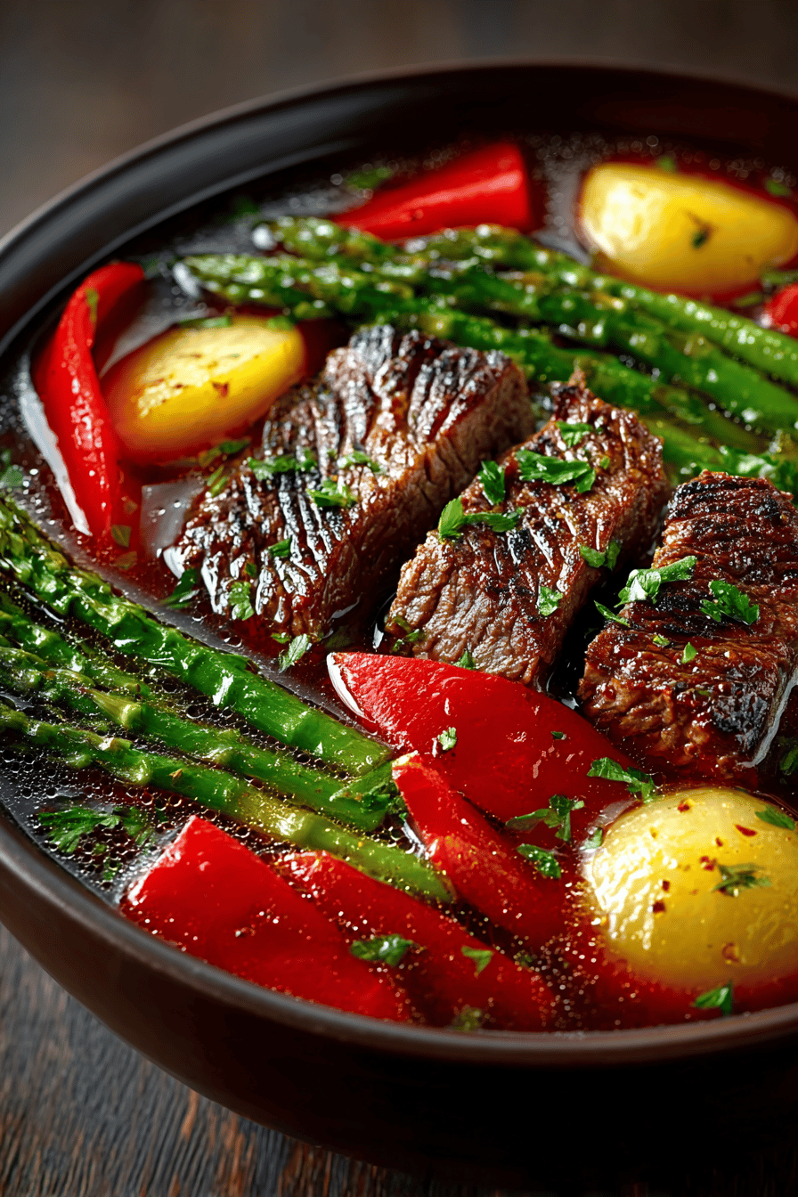 Delicious Vegetable Beef Soup Recipe at RecipesFiber ingredients organized and measured on kitchen counter