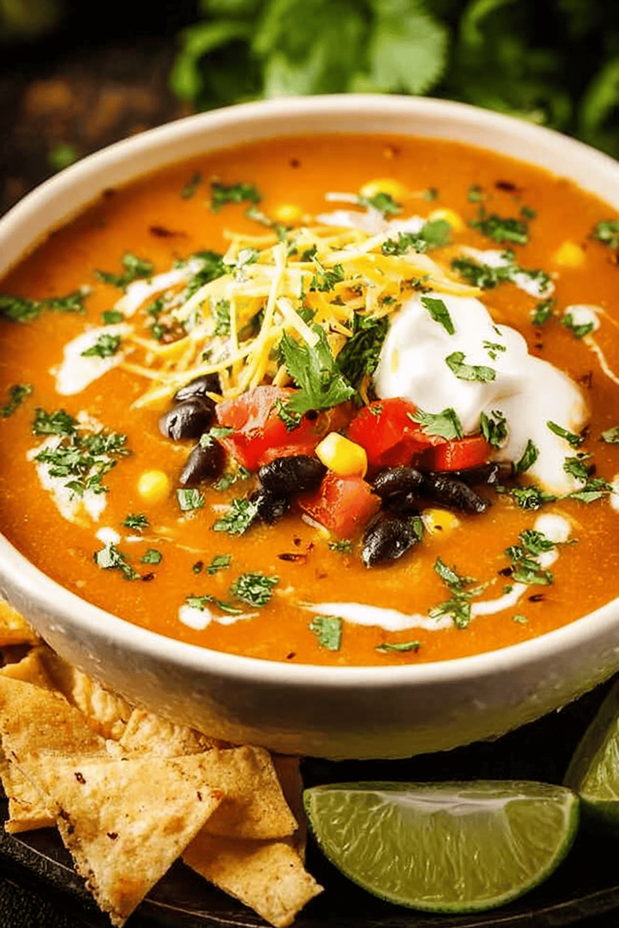 Discover The Ultimate Tortilla Soup Recipe slice on plate showing perfect texture and swirl pattern