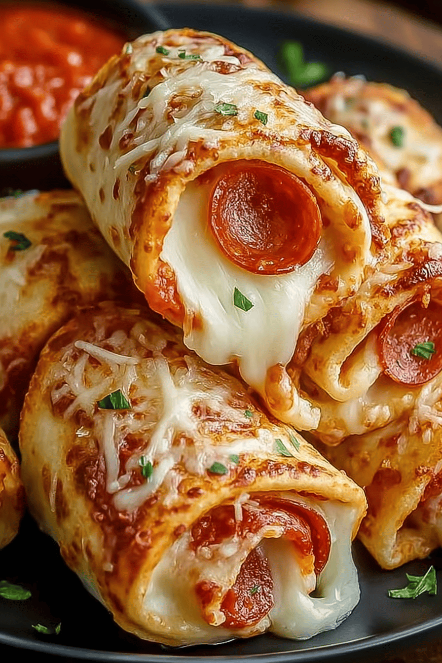 Easy Air Fryer Pizza Roll-Ups Recipe ingredients organized and measured on kitchen counter