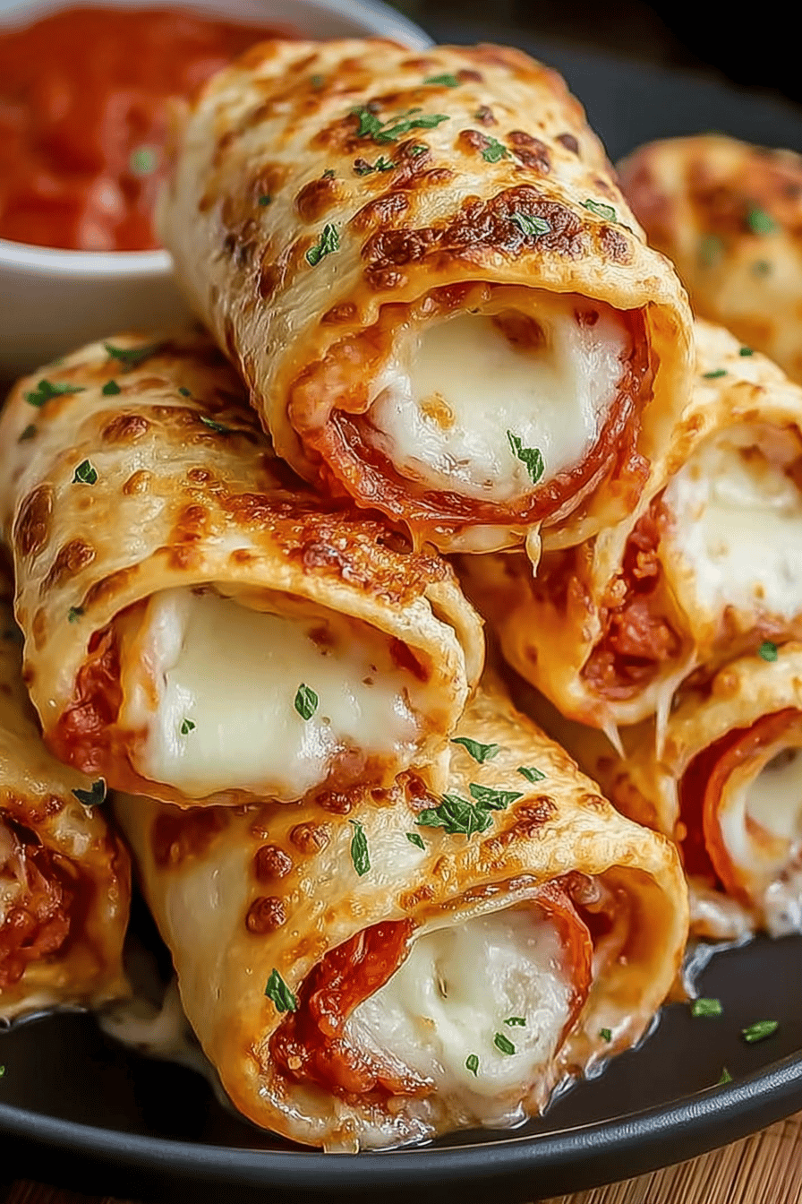 Easy Air Fryer Pizza Roll-Ups Recipe final dish beautifully presented and ready to serve