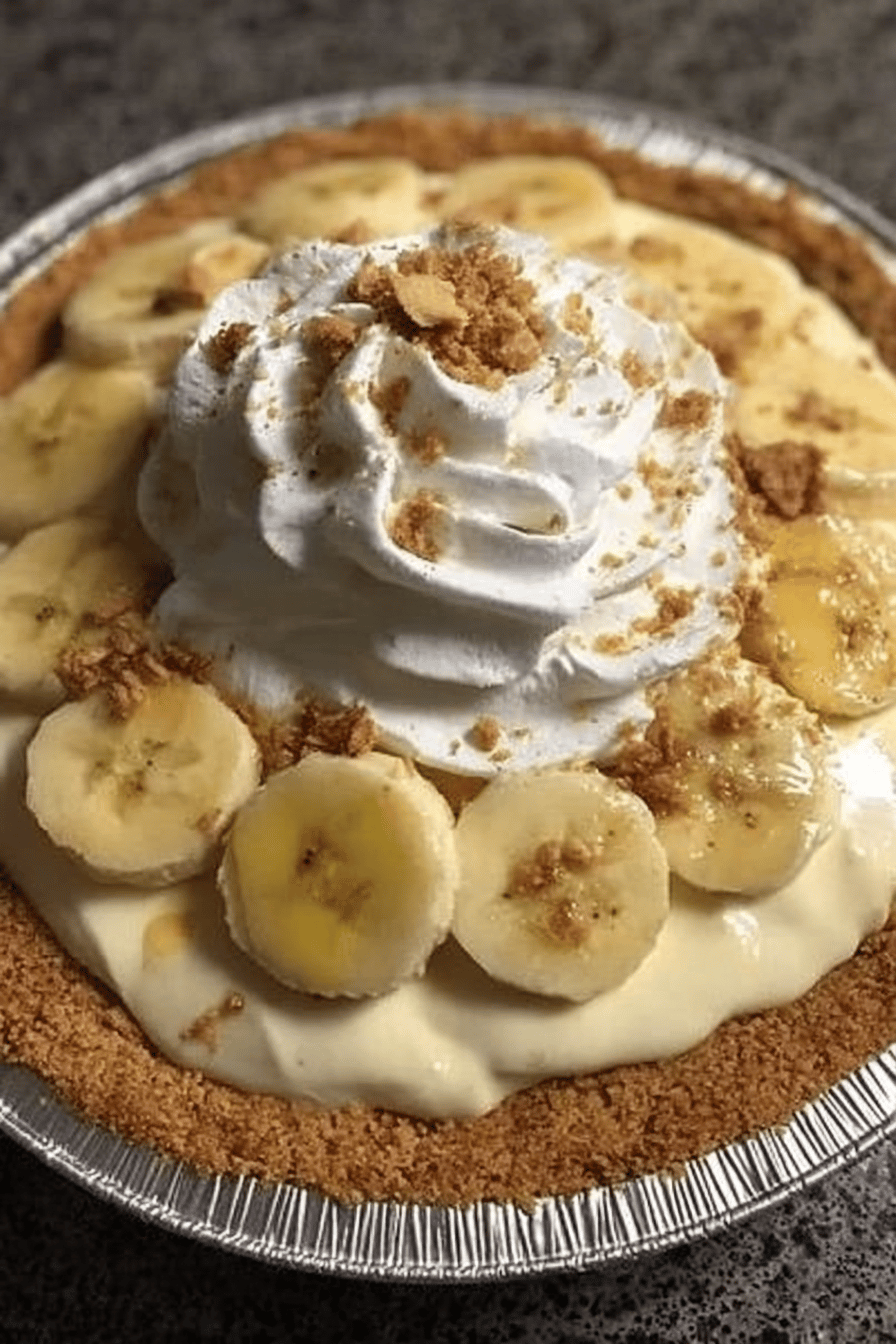 Easy Homemade Banana Cream Pie Recipe ingredients organized and measured on kitchen counter