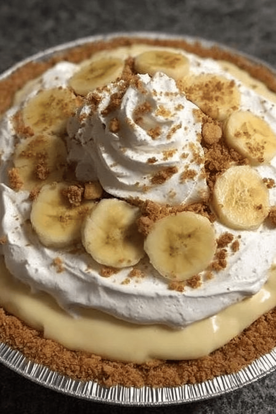Easy Homemade Banana Cream Pie Recipe final dish beautifully presented and ready to serve