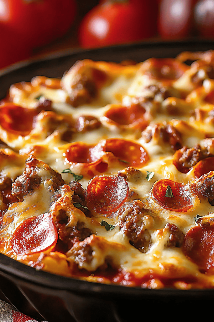 Easy Meat Lovers Pizza Casserole Recipe for Dinner