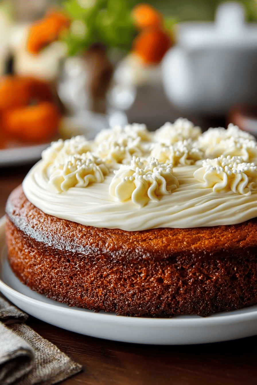 Easy Pumpkin Cake Recipe at RecipesFiber slice on plate showing perfect texture and swirl pattern