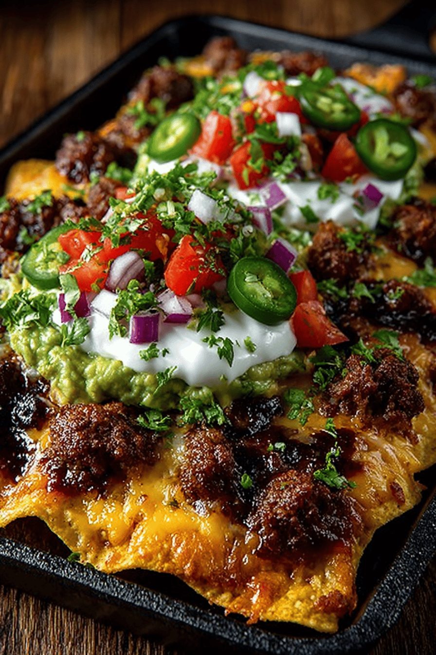 Epic Beef Nachos Supreme Recipe ingredients organized and measured on kitchen counter