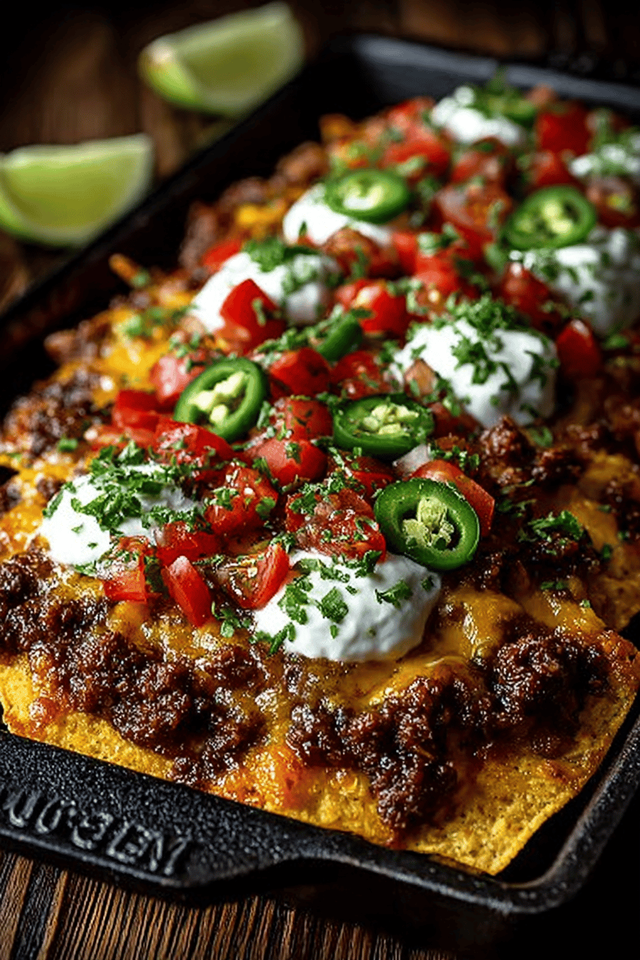 Epic Beef Nachos Supreme Recipe slice on plate showing perfect texture and swirl pattern