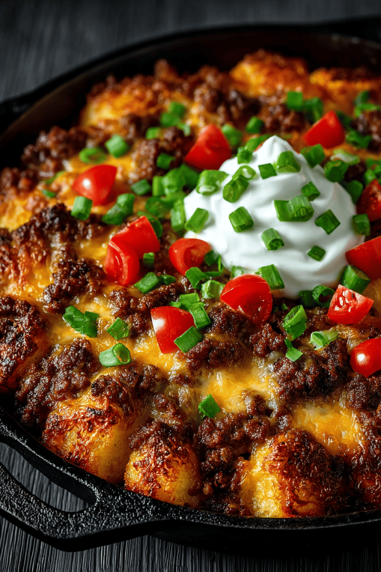 Five-Ingredient Ground Beef Casserole Recipe