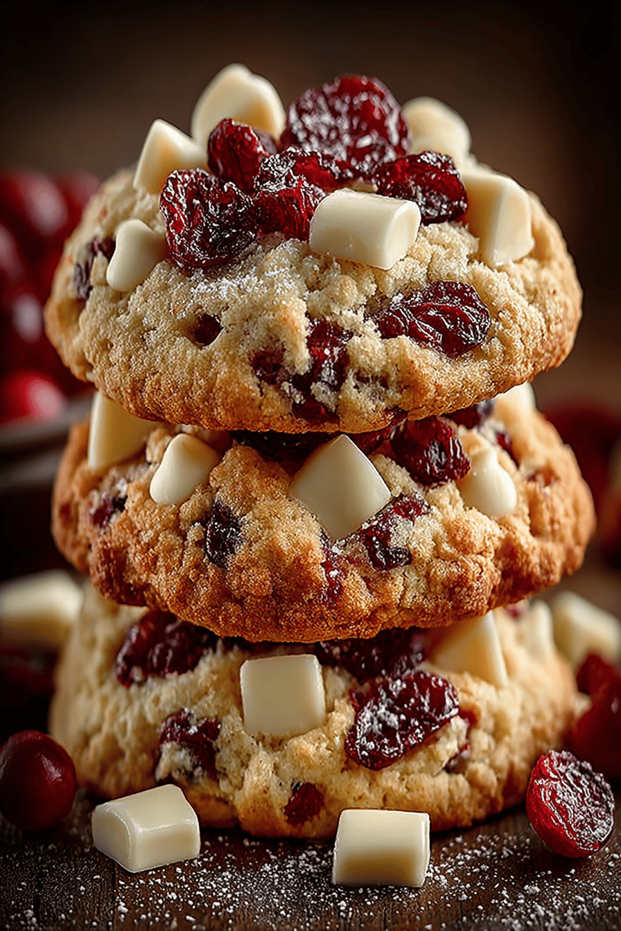 Fresh Cranberry and White Chocolate Cookie Recipe final dish beautifully presented and ready to serve