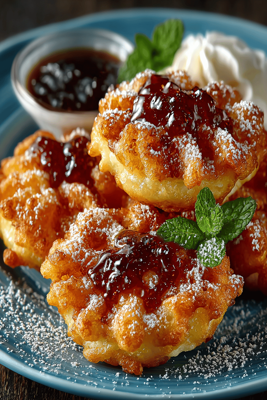 Funnel Cake Bites Recipe How to Make Bite-Sized Delights slice on plate showing perfect texture and swirl pattern