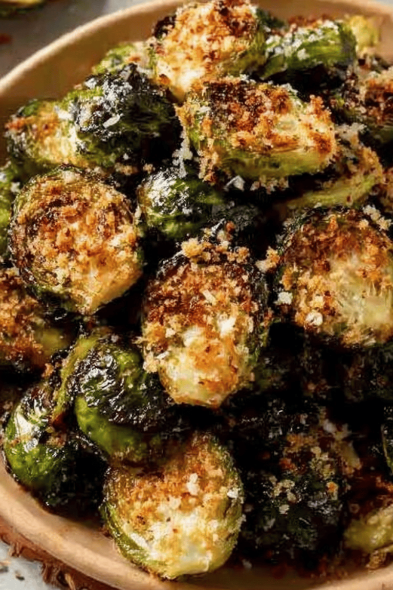 Garlic Parmesan Roasted Brussels Sprouts Recipe