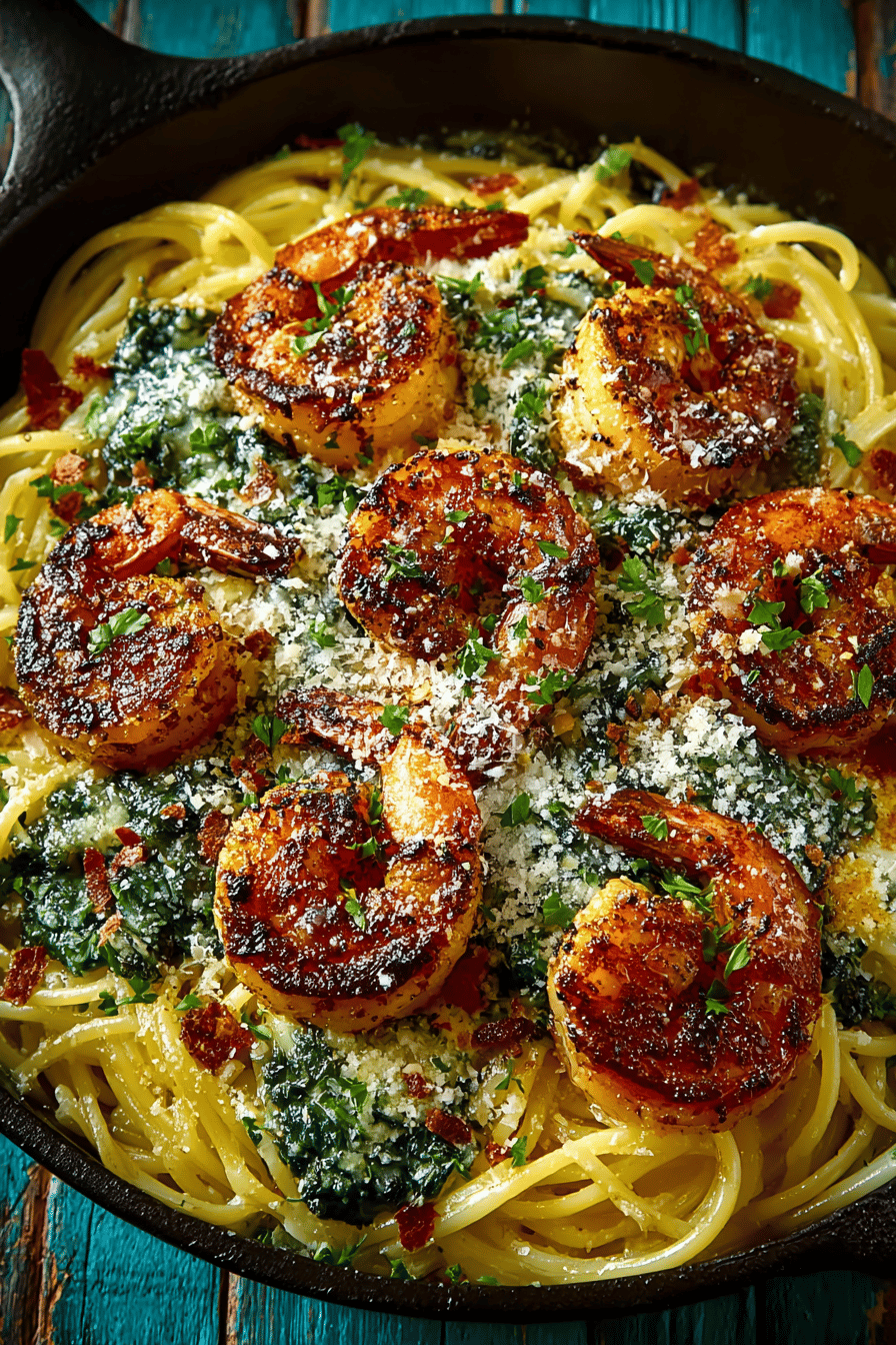 Garlic Shrimp Pasta Recipe - How to Prepare Creamy and Savory Seafood Dish slice on plate showing perfect texture and swirl pattern