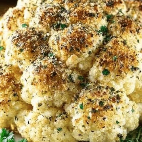 Garlic and Herb Whole Roasted Cauliflower Recipe
