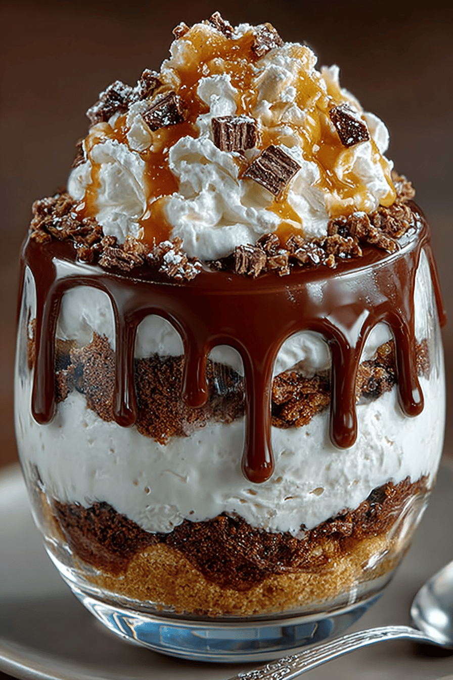 German Chocolate Cake Trifle Recipe final dish beautifully presented and ready to serve