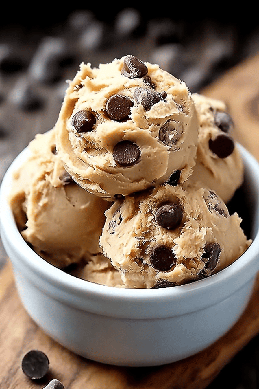 Greek Yogurt Cookie Dough Recipe - Satisfy Your Cravings the Healthy Way slice on plate showing perfect texture and swirl pattern