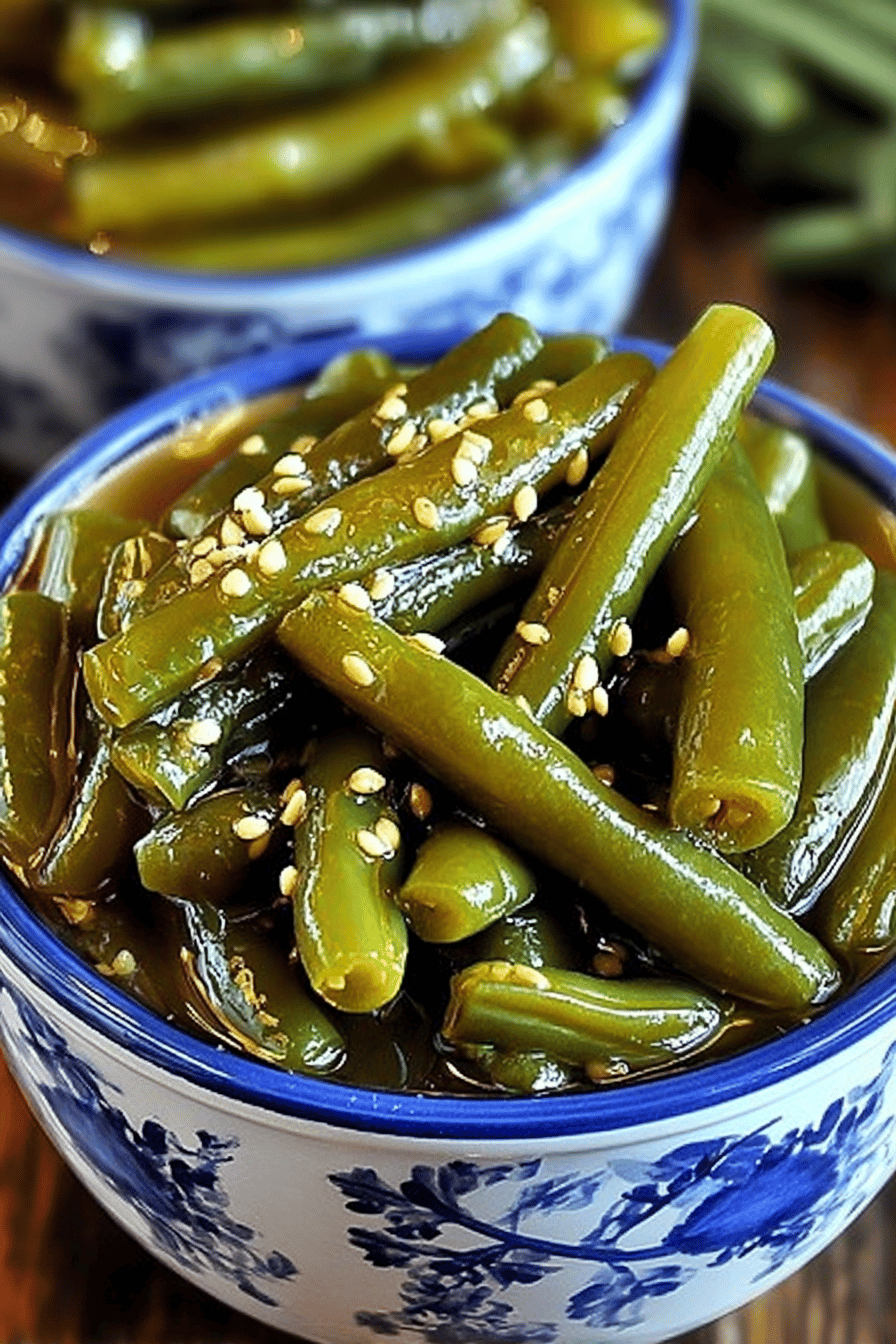 Green Bean Pickles Recipe: A Delightful Homemade Treat final dish beautifully presented and ready to serve