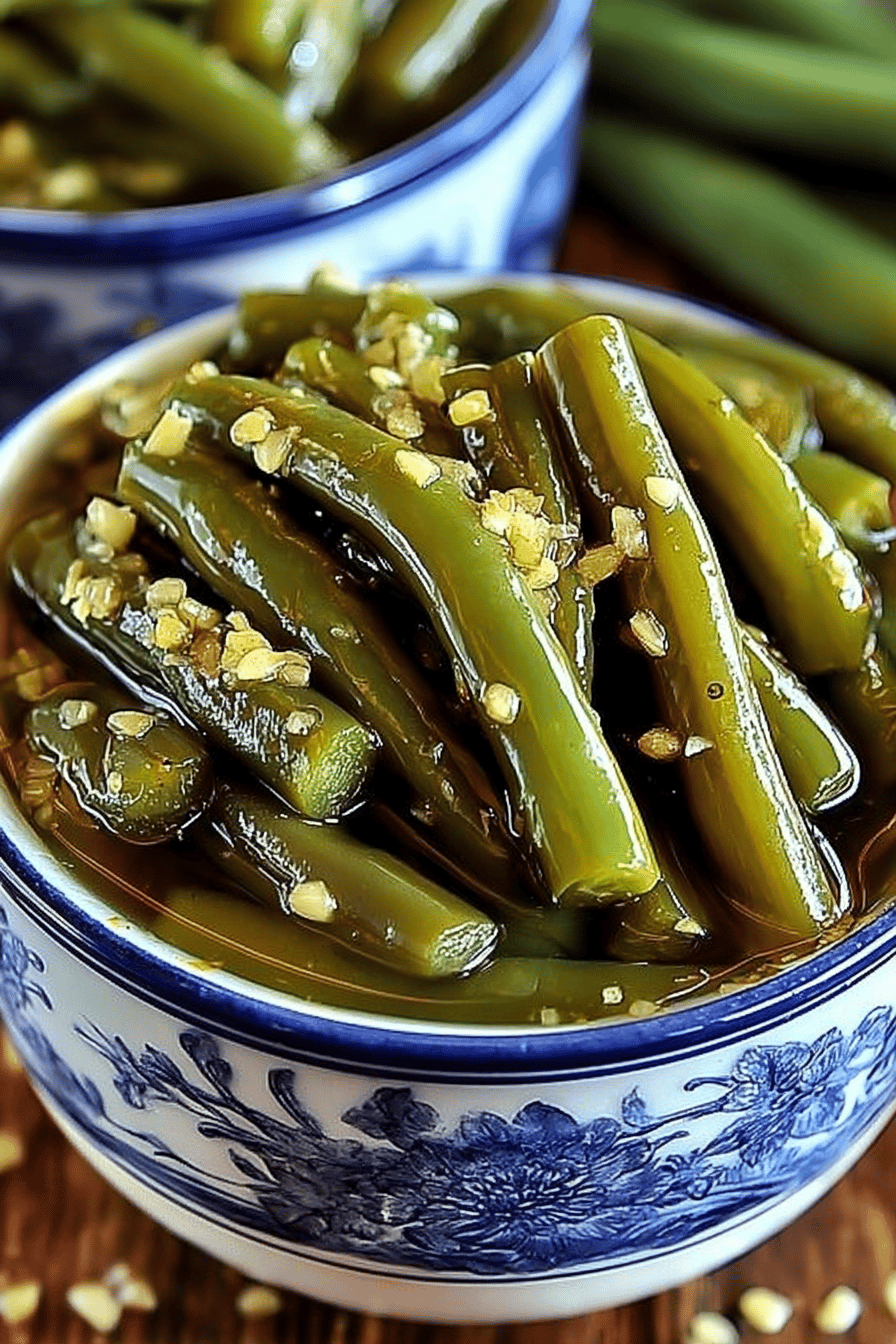 Green Bean Pickles Recipe: A Delightful Homemade Treat slice on plate showing perfect texture and swirl pattern