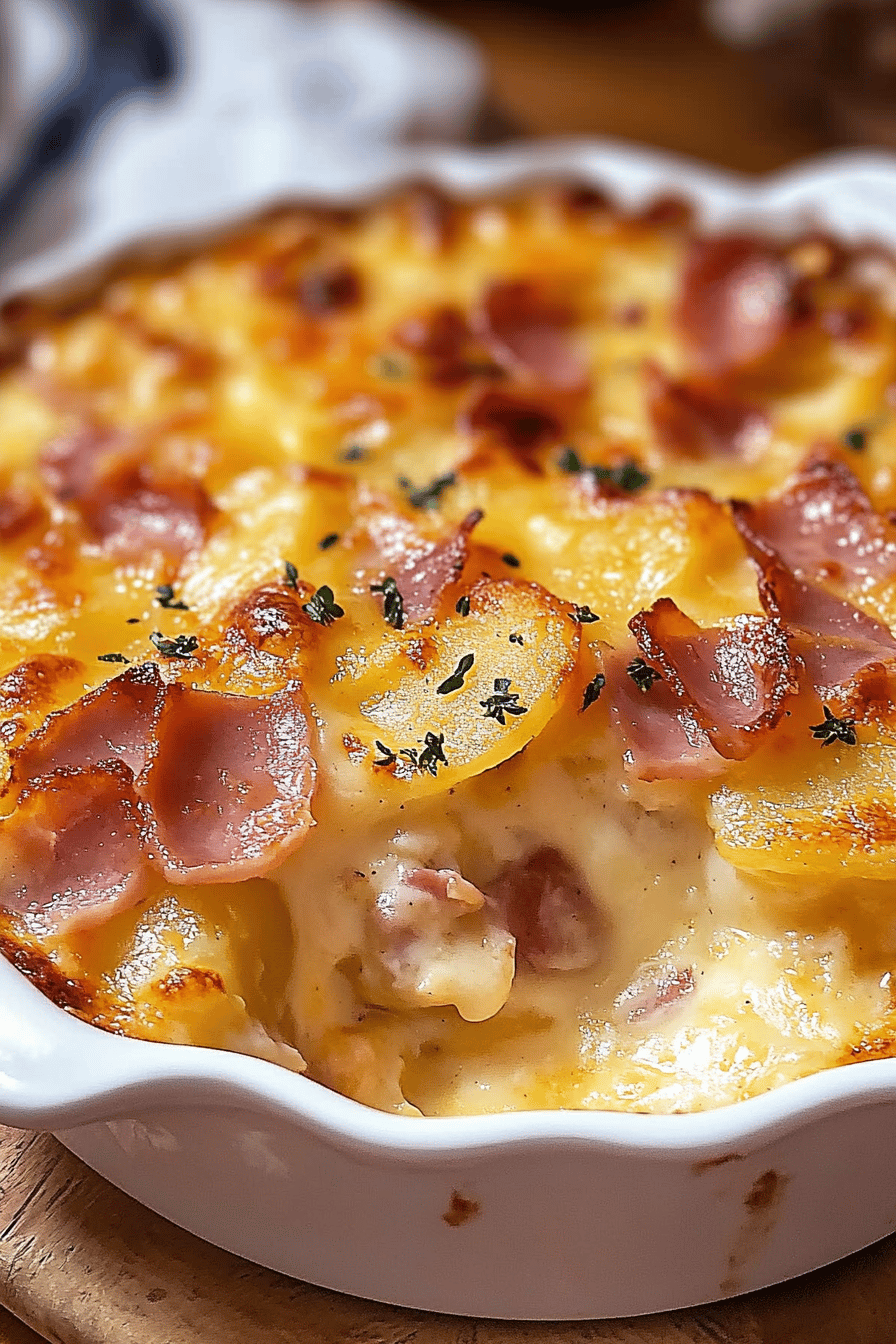 Ham and Au Gratin Potato Casserole: Delicious Recipe