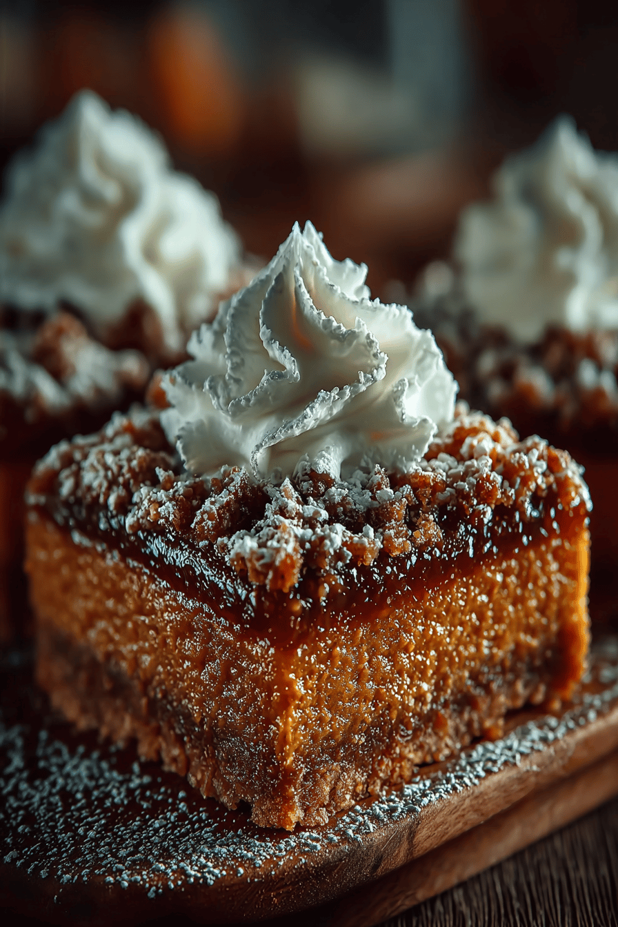 Healthy Pumpkin Pie Bars Recipe slice on plate showing perfect texture and swirl pattern