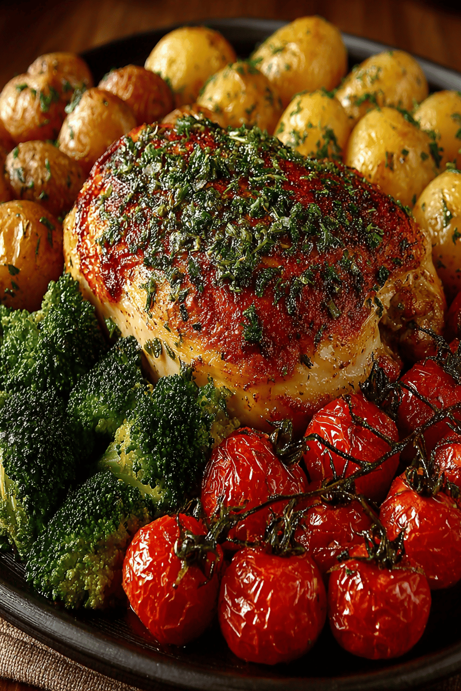 Healthy Roasted Chicken and Vegetables Recipe from RecipesFiber slice on plate showing perfect texture and swirl pattern