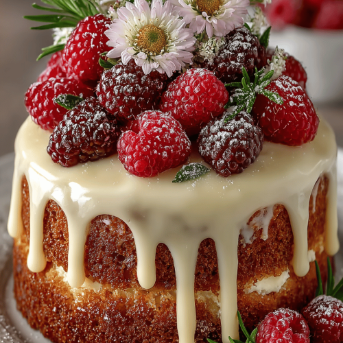 Heavenly White Chocolate Raspberry Cake Recipe