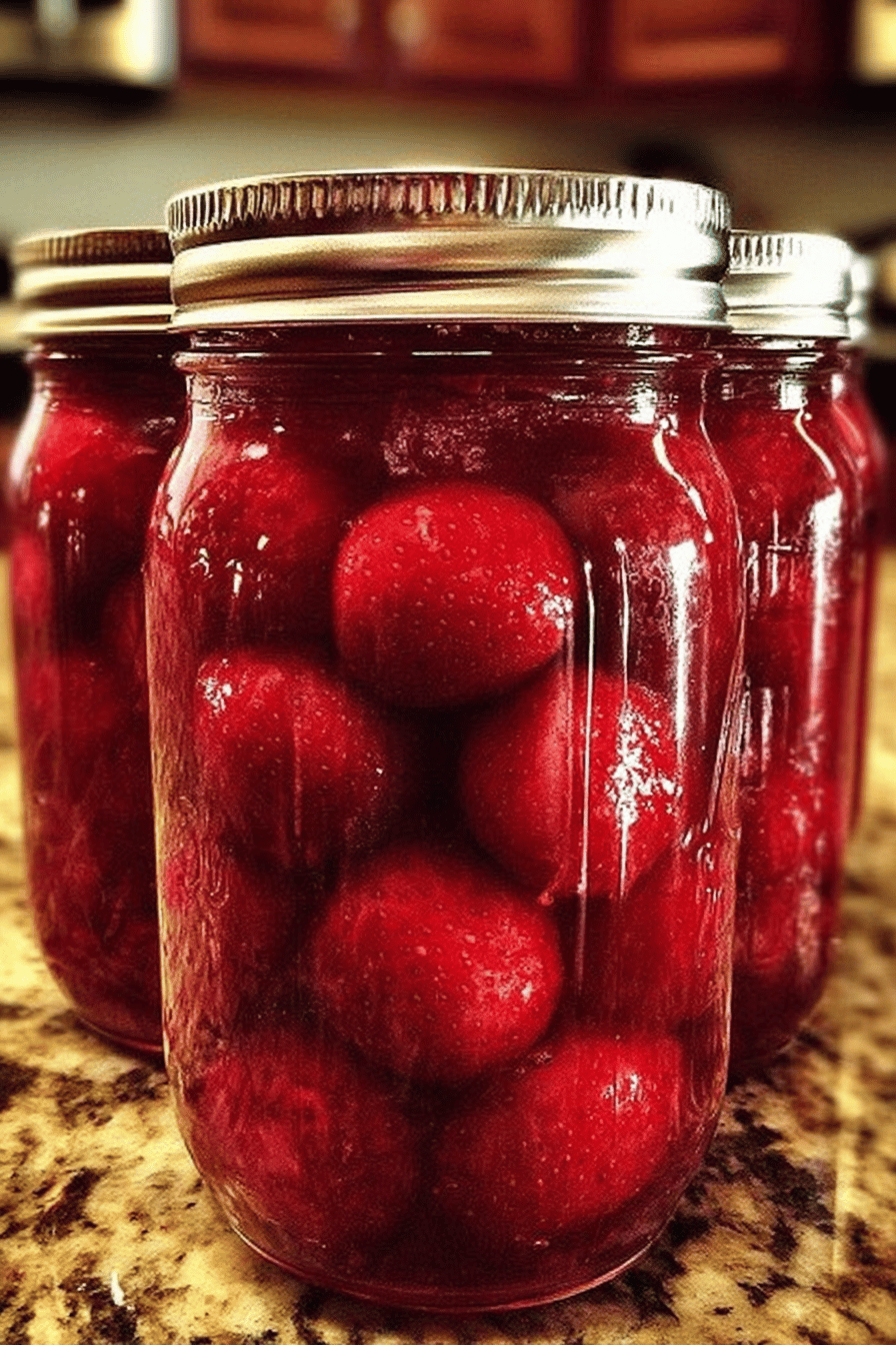 Homemade Canned Strawberries Recipe Guide ingredients organized and measured on kitchen counter