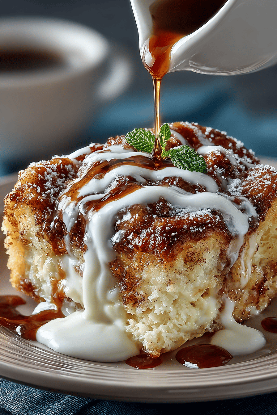 Homemade Cinnamon Roll Casserole Recipe final dish beautifully presented and ready to serve