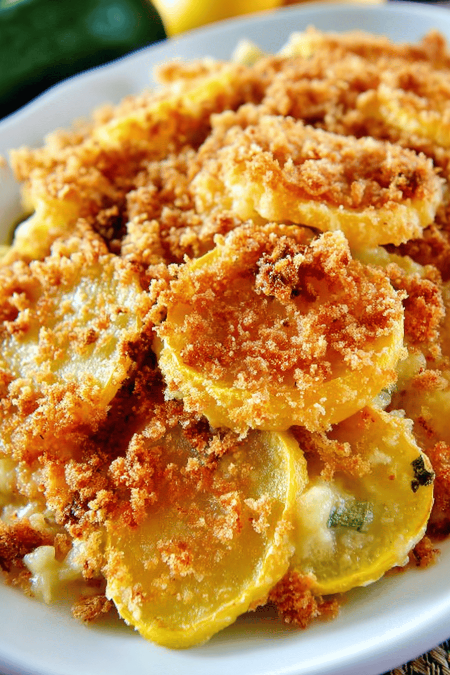 Homemade Southern Squash Casserole Recipe final dish beautifully presented and ready to serve