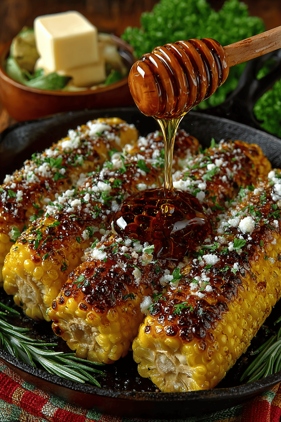 Honey Butter Skillet Corn Recipe ingredients organized and measured on kitchen counter