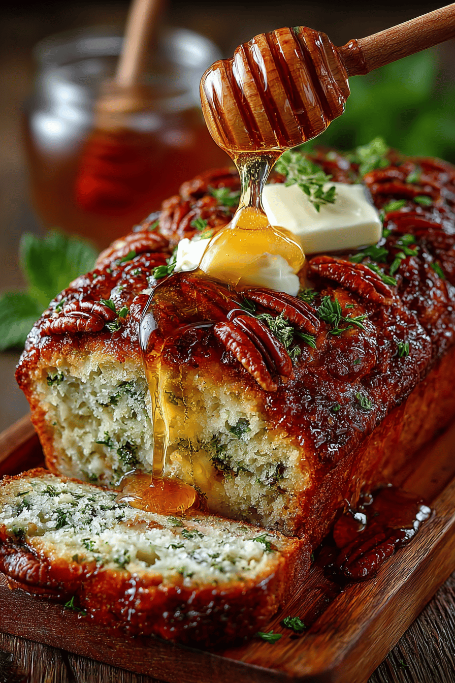 Honey Butter Sweet Alabama Pecan Bread Recipe final dish beautifully presented and ready to serve