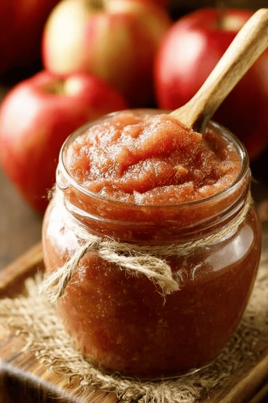 How to Make Homemade Apple Butter - Delicious Recipe Guide slice on plate showing perfect texture and swirl pattern