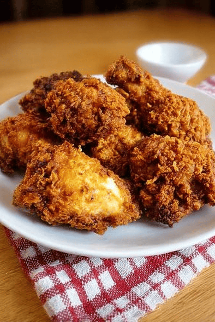 KFC's Original Secret Fried Chicken Recipe Unveiled final dish beautifully presented and ready to serve