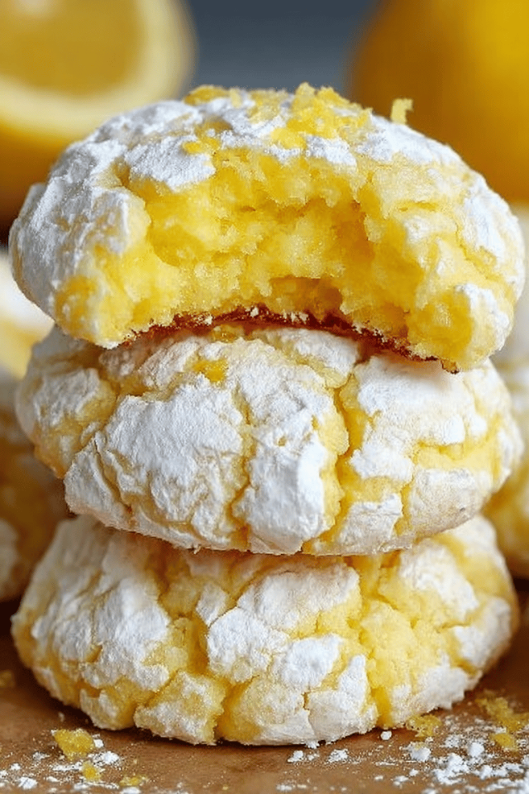 Lemon Crinkle Cookies Recipe Using Just 4 Simple Ingredients