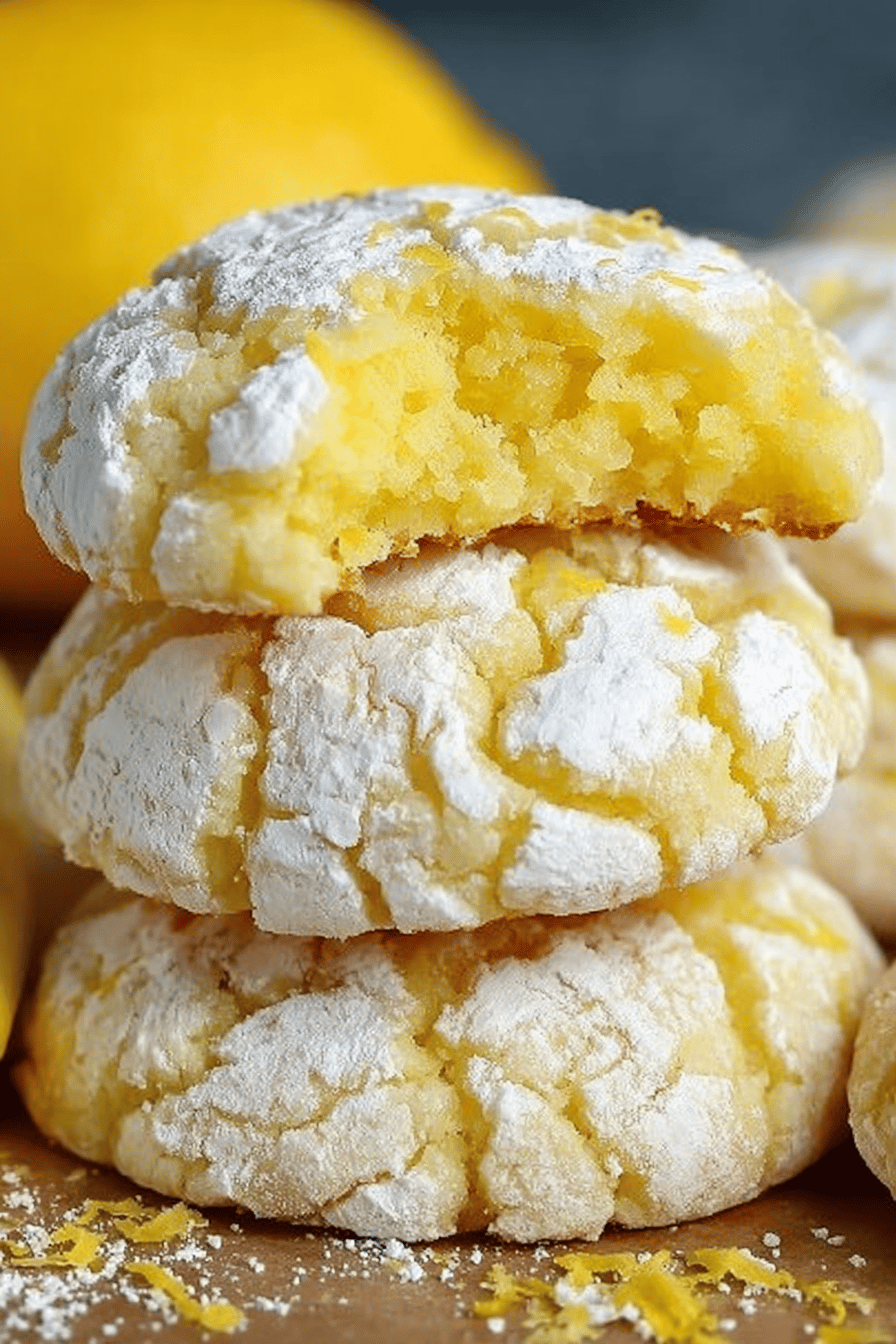 Lemon Crinkle Cookies Recipe Using Just 4 Simple Ingredients final dish beautifully presented and ready to serve