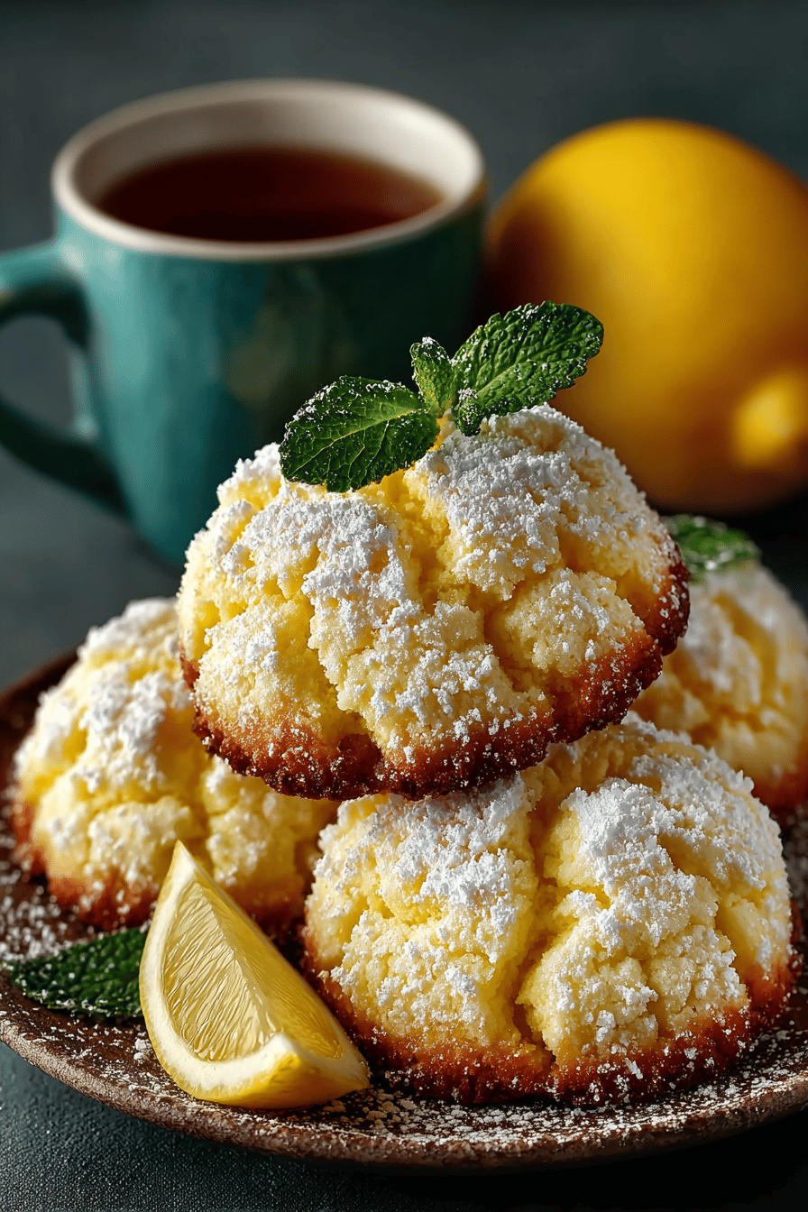 Lemon Gooey Butter Cookies Recipe final dish beautifully presented and ready to serve