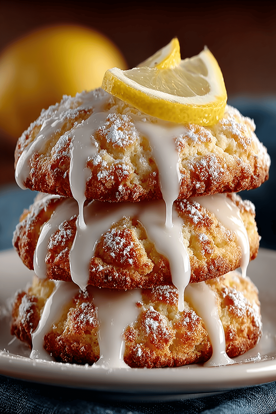 Lemon Yogurt Cookie Recipe final dish beautifully presented and ready to serve