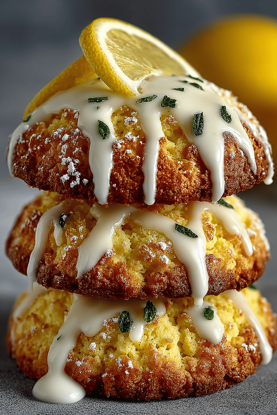 Lemon Yogurt Cookie Recipe slice on plate showing perfect texture and swirl pattern