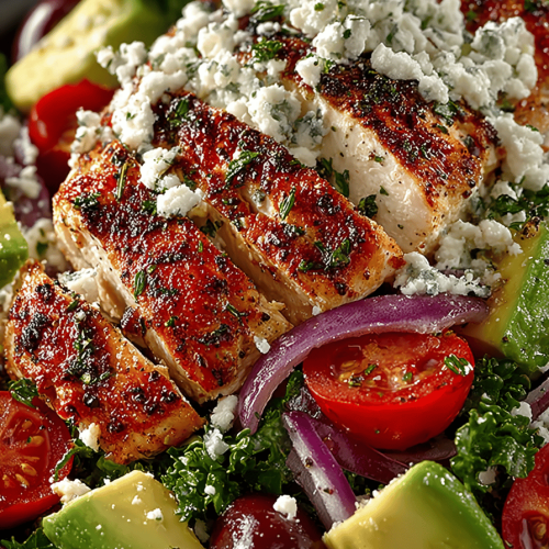 Loaded Greek Chicken Avocado Salad Recipe A Flavorful Chicken and Avocado Salad Combination