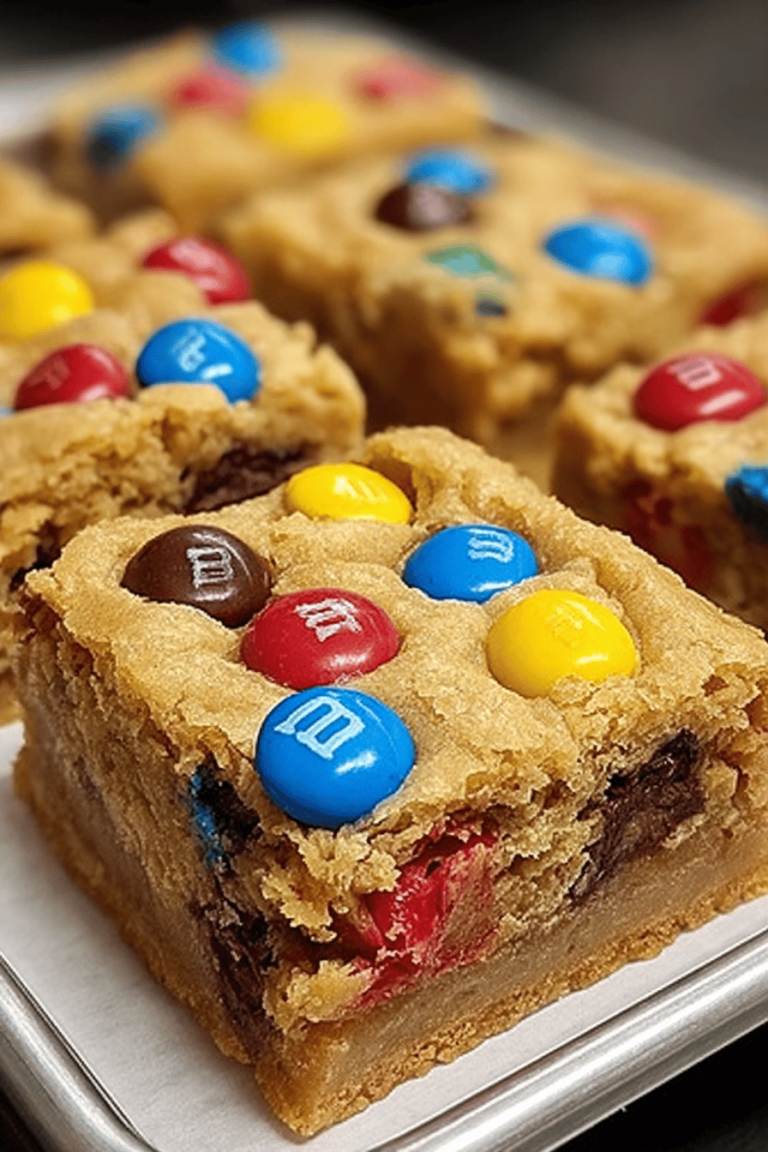 M&M Cookie Bars Recipe
