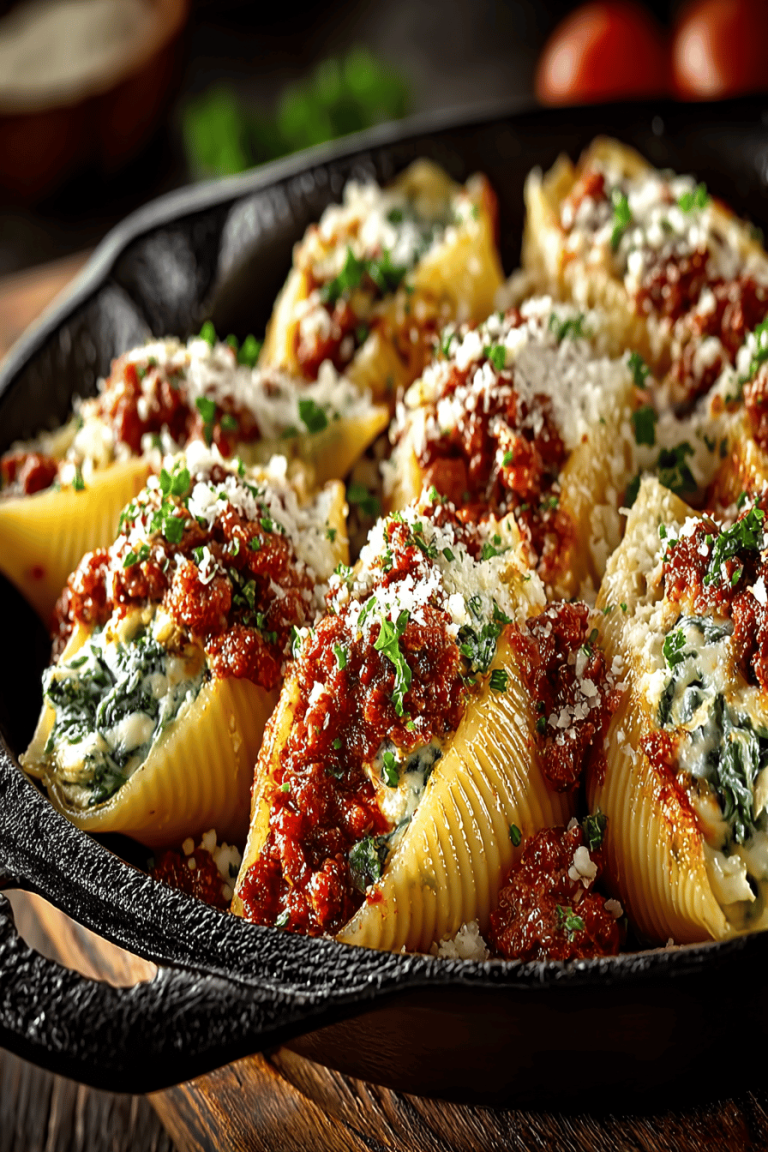 Meat Stuffed Pasta Shells Recipe