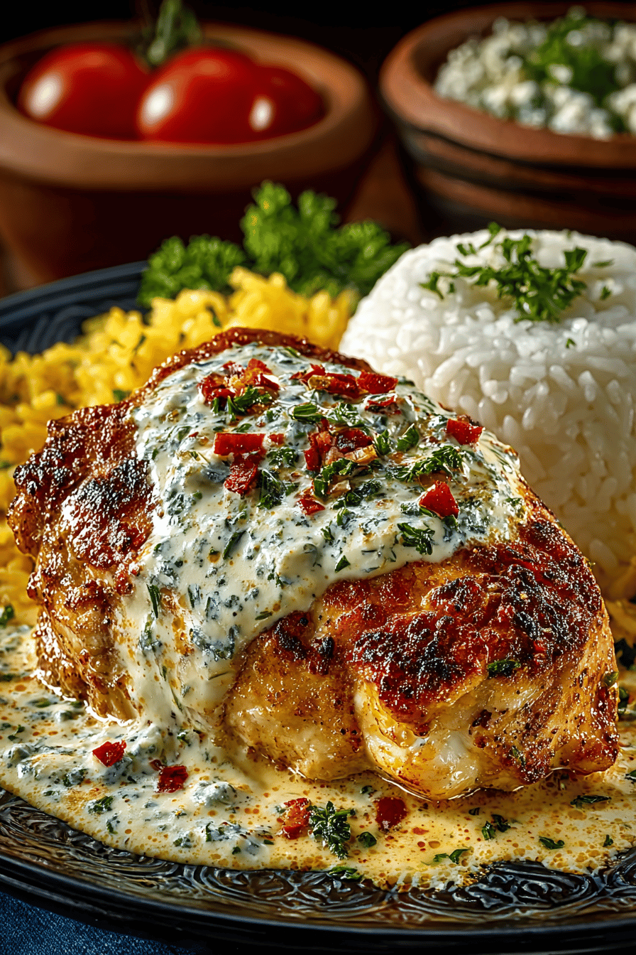 Mexican Chicken Topped with Cheese Sauce Recipe