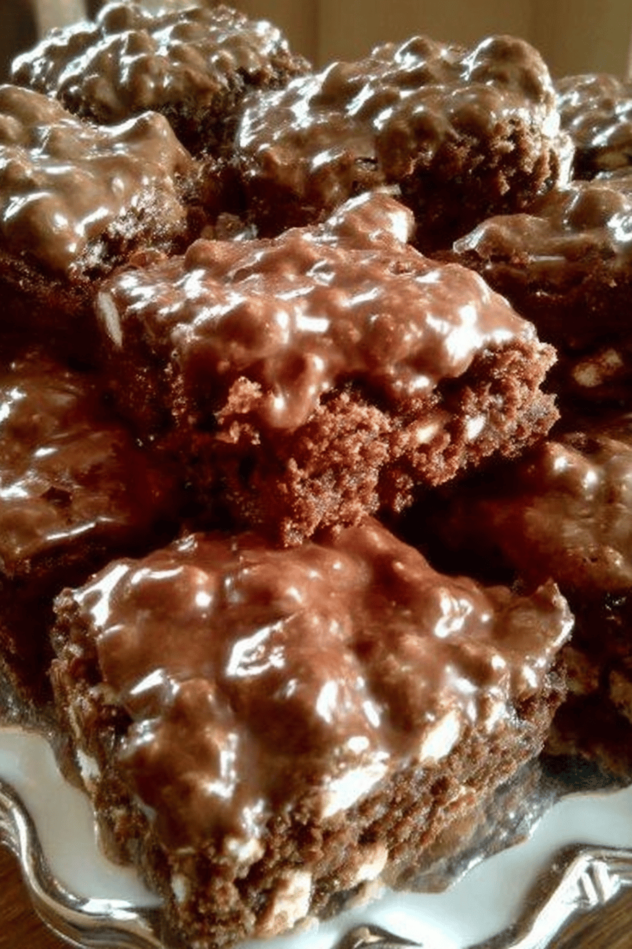 Mississippi Mud Cake Brownies Recipe final dish beautifully presented and ready to serve
