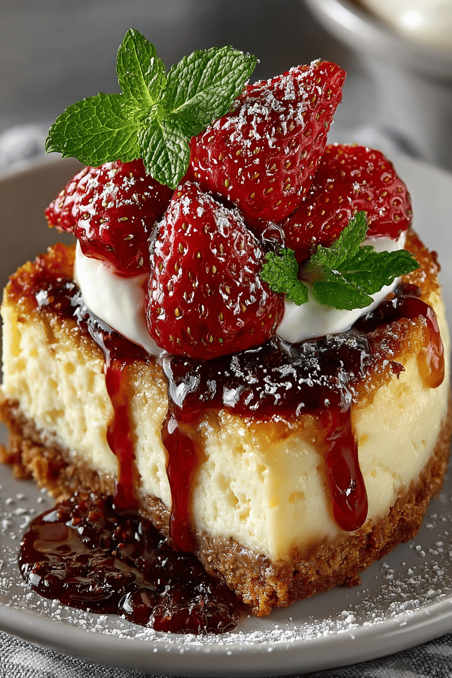 New York Cheesecake Recipe A Classic Dessert Guide slice on plate showing perfect texture and swirl pattern