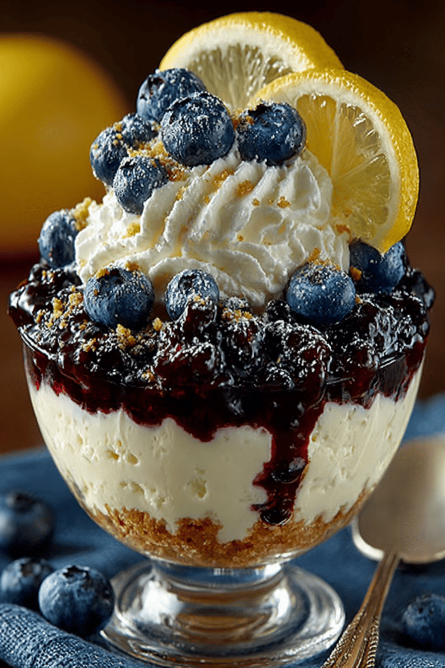 No-Bake Lemon Blueberry Dessert Recipe ingredients organized and measured on kitchen counter