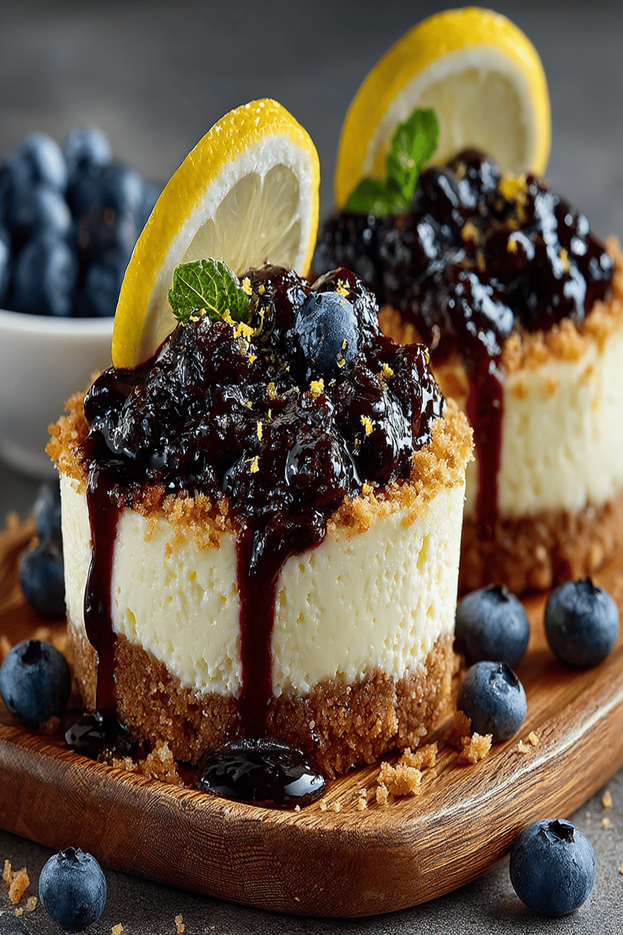 No-Bake Lemon Blueberry Dessert Recipe final dish beautifully presented and ready to serve