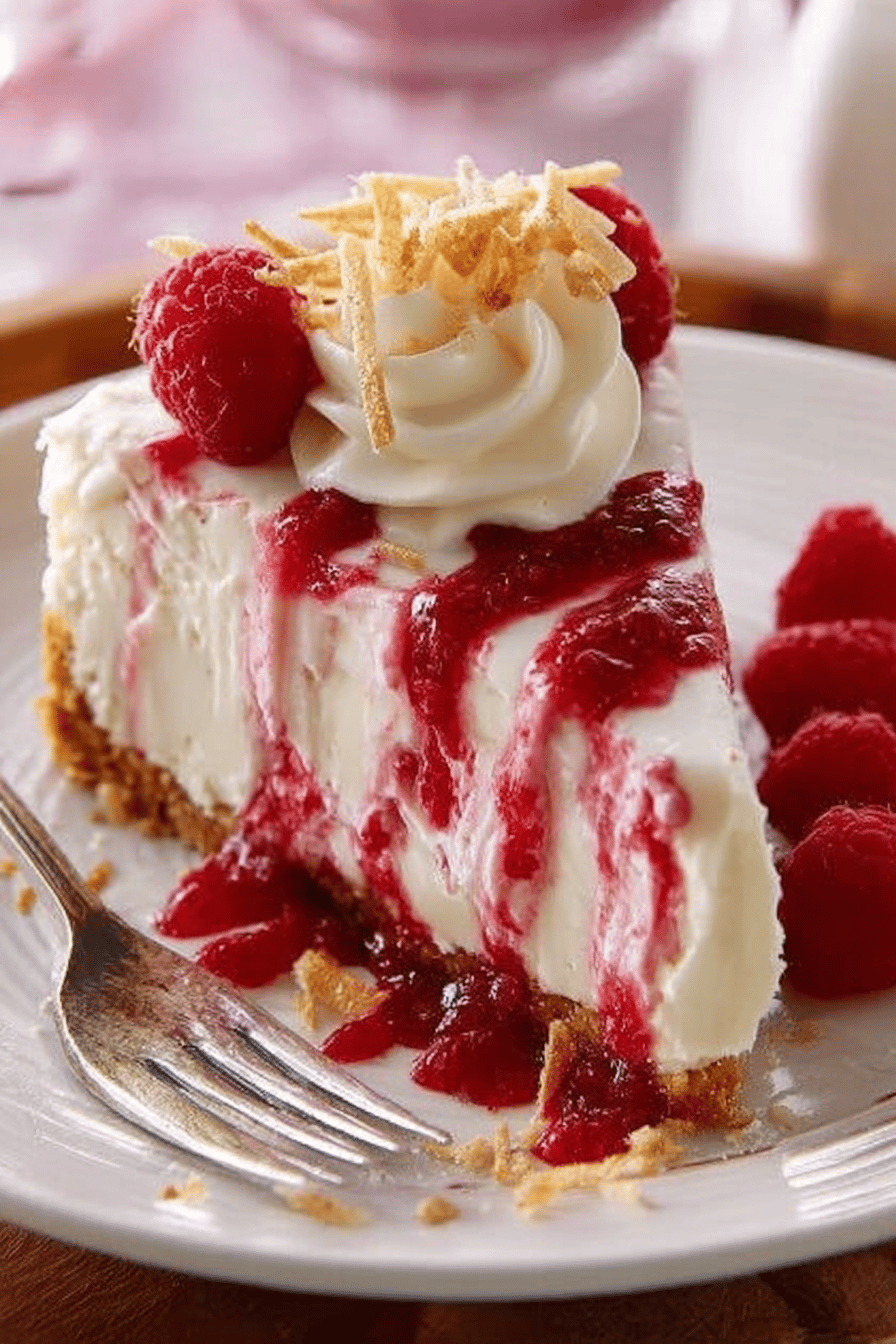 No-Bake White Chocolate Raspberry Cheesecake Recipe