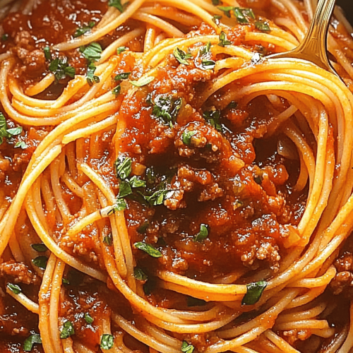 Old School Meat Sauce Spaghetti Recipe Homemade