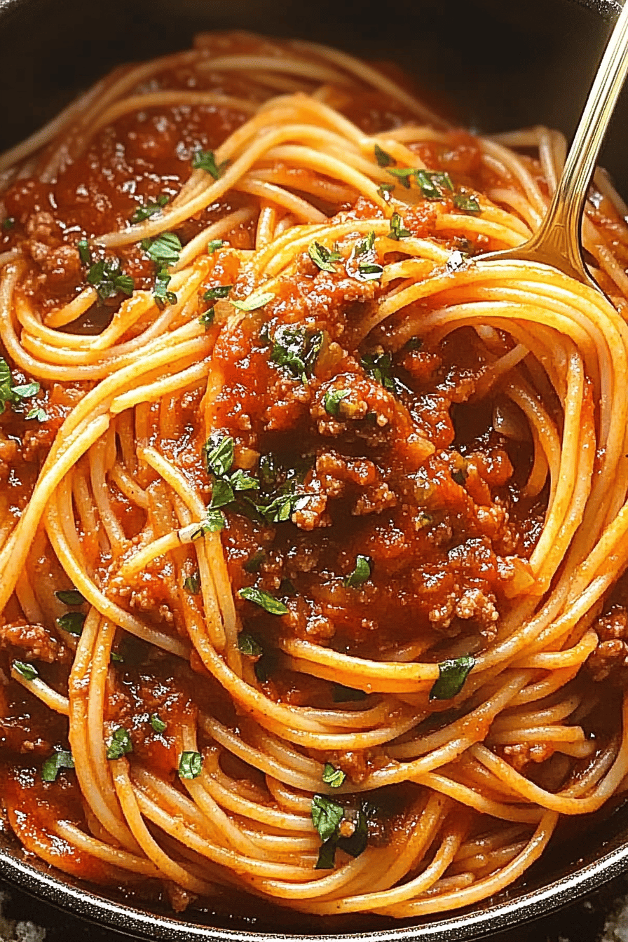 Old School Meat Sauce Spaghetti Recipe Homemade